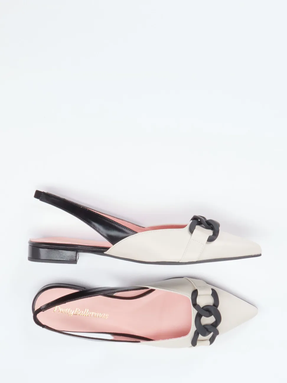 Pretty Ballerinas – Slingback-Ballerinas aus Lammleder Creme