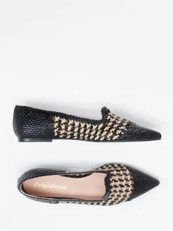 Pretty Ballerinas – Slipper aus Kalbleder in Flechtoptik