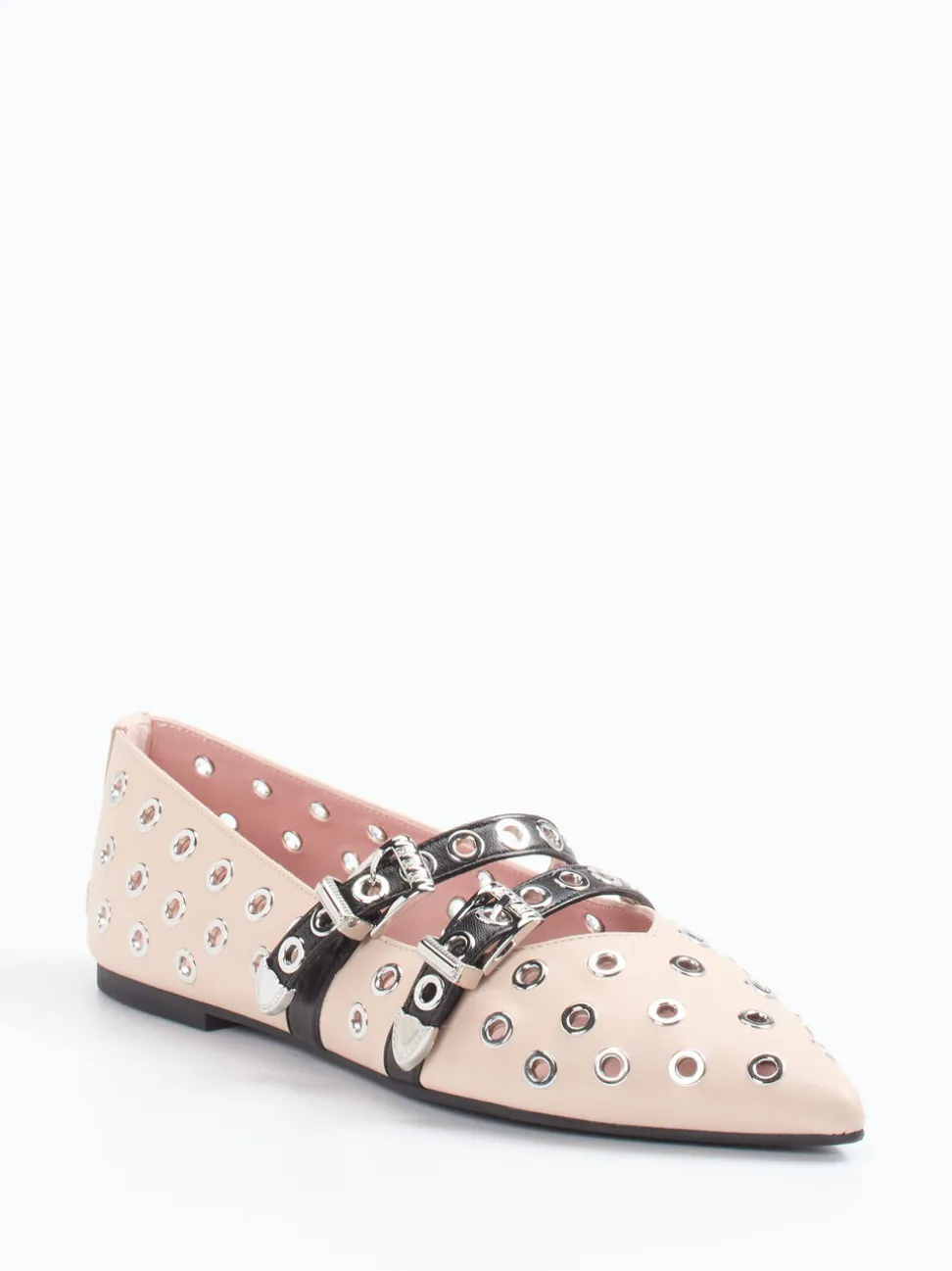 Pretty Ballerinas – Spitzballerinas aus Kalbleder creme