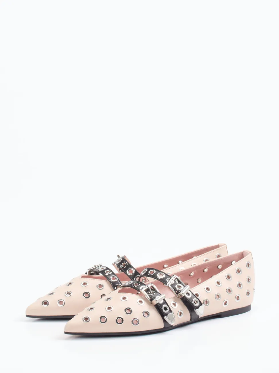 Pretty Ballerinas – Spitzballerinas aus Kalbleder creme