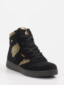 Primigi – High-Top-Sneaker aus Veloursleder schwarz