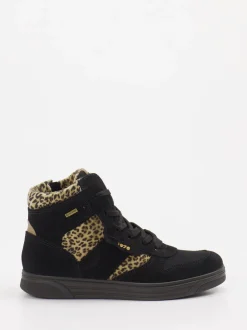 Primigi – High-Top-Sneaker aus Veloursleder schwarz