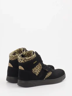 Primigi – High-Top-Sneaker aus Veloursleder schwarz