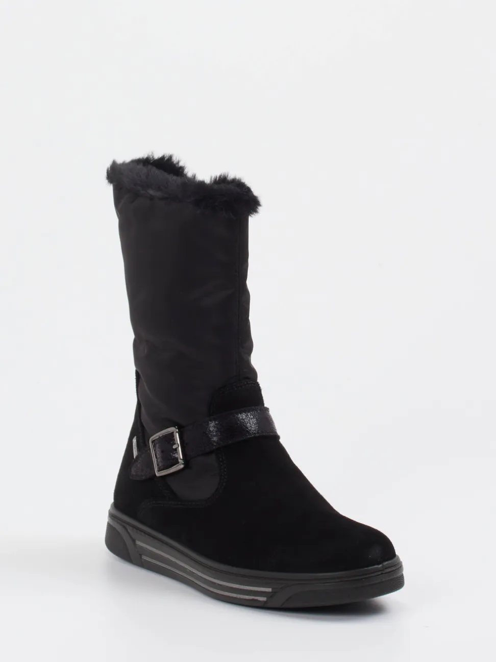 Primigi – Kinder-Winterstiefel aus Veloursleder schwarz
