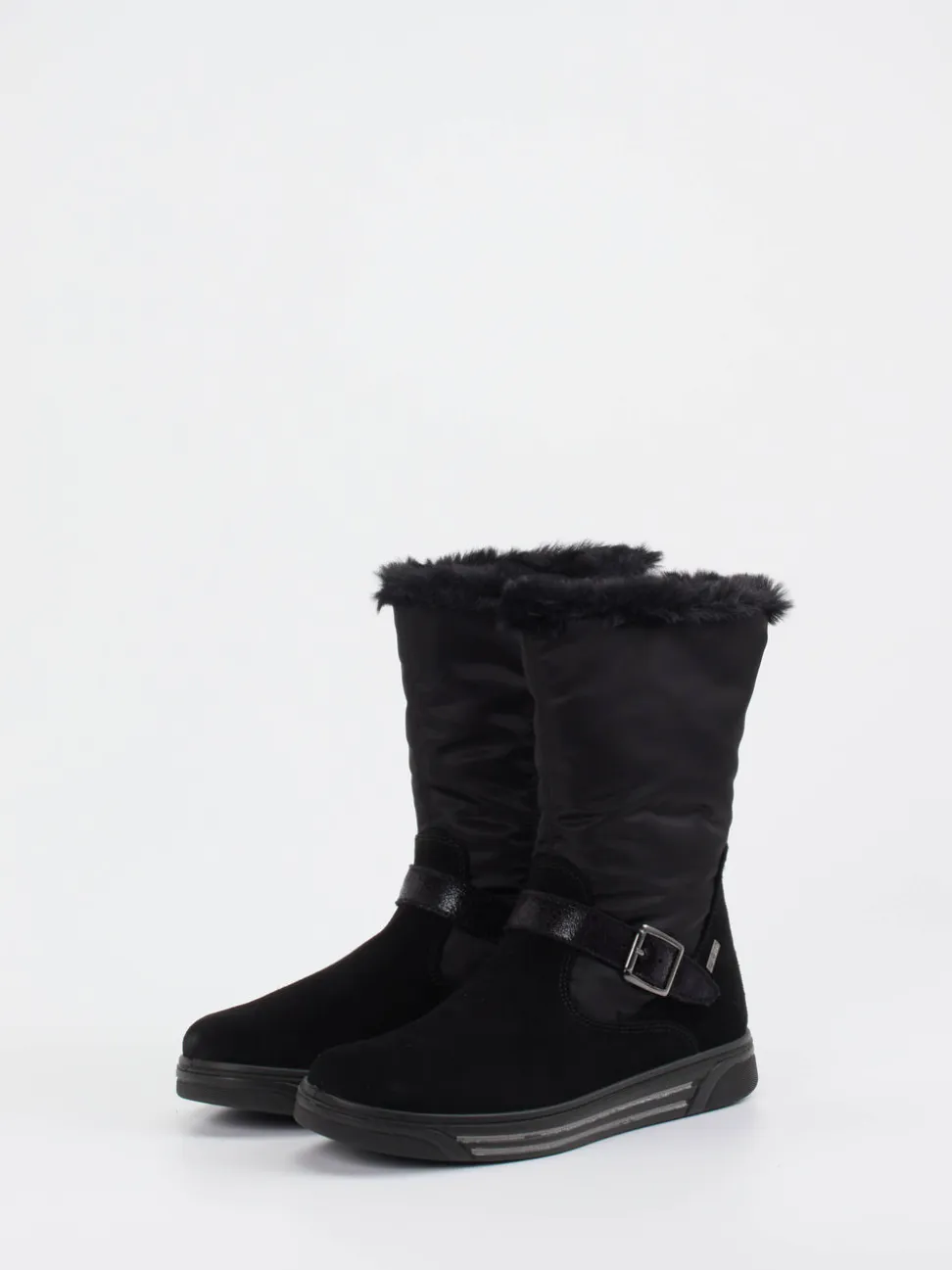 Primigi – Kinder-Winterstiefel aus Veloursleder schwarz