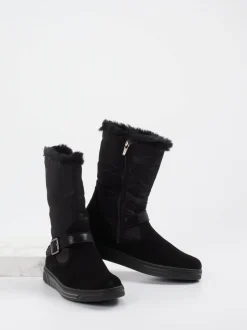 Primigi – Kinder-Winterstiefel aus Veloursleder schwarz