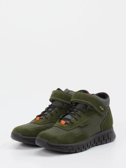Primigi – Mid-Cut Sneaker aus Veloursleder olivgrün