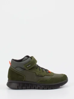 Primigi – Mid-Cut Sneaker aus Veloursleder olivgrün