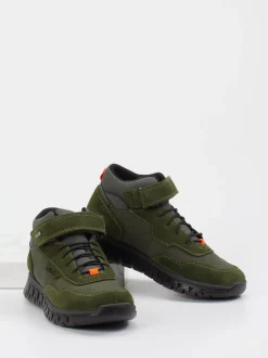 Primigi – Mid-Cut Sneaker aus Veloursleder olivgrün