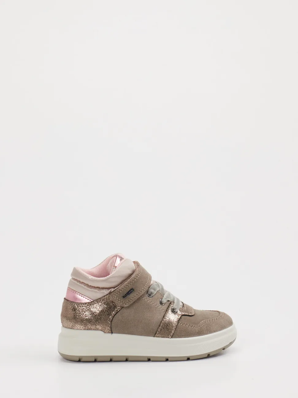 Primigi – Mid-Top Sneaker aus Veloursleder Taupe