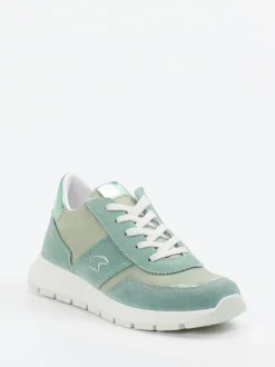 Primigi – Sneaker aus Veloursleder Salbeigrün