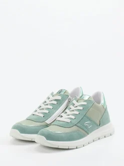 Primigi – Sneaker aus Veloursleder Salbeigrün