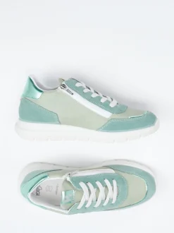 Primigi – Sneaker aus Veloursleder Salbeigrün