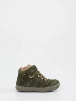 Primigi – Stiefeletten aus Veloursleder olivgrün