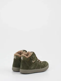 Primigi – Stiefeletten aus Veloursleder olivgrün