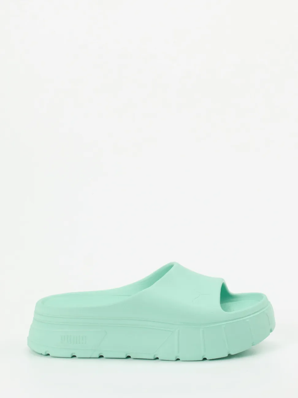 Puma – Badepantolette aus Gummi in Mintgrün