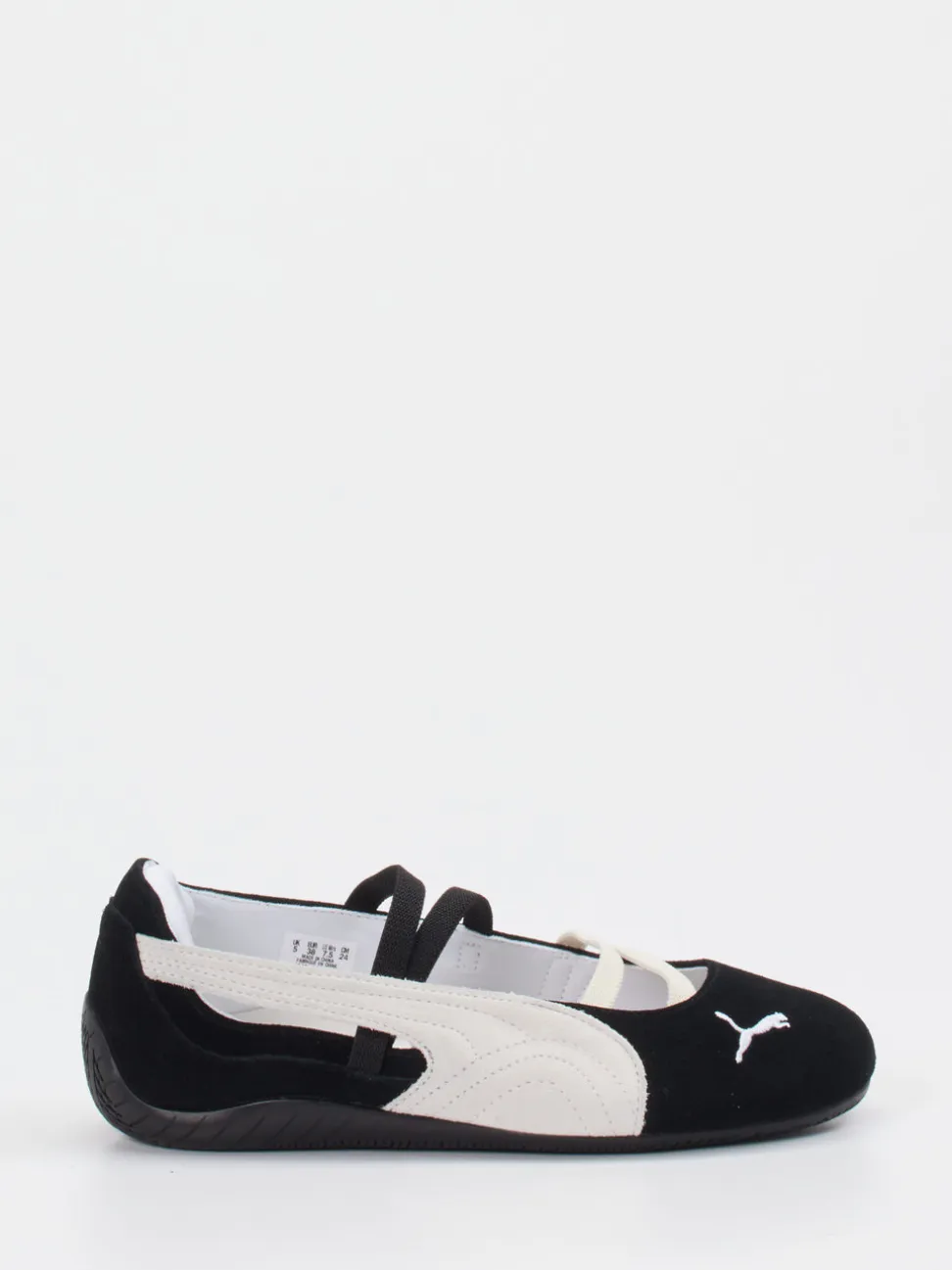 Puma – Ballerinas aus Veloursleder Schwarz