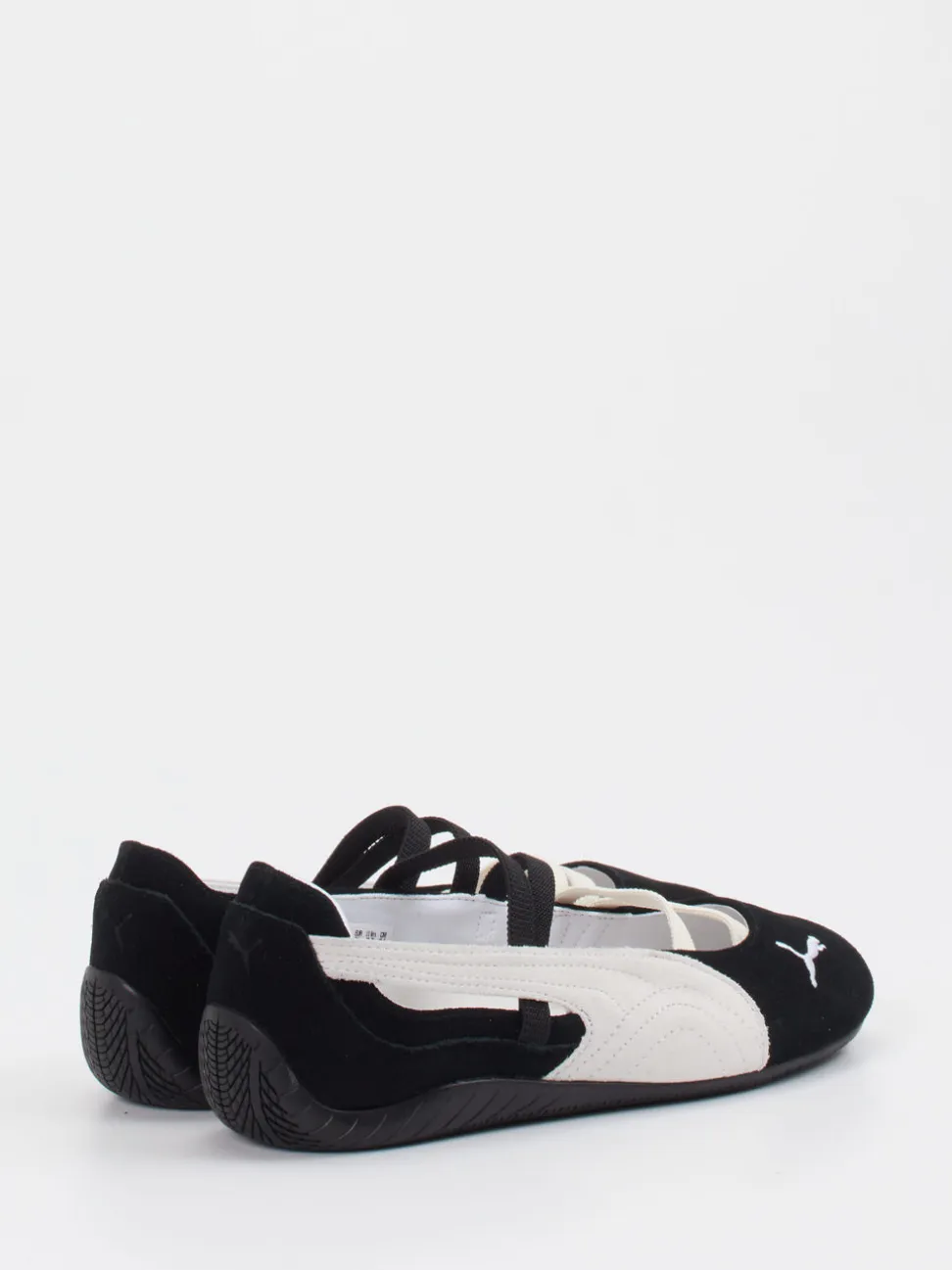 Puma – Ballerinas aus Veloursleder Schwarz