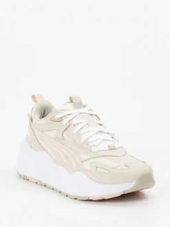 Puma – Chunky Sneaker aus Veloursleder Beige