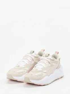 Puma – Chunky Sneaker aus Veloursleder Beige