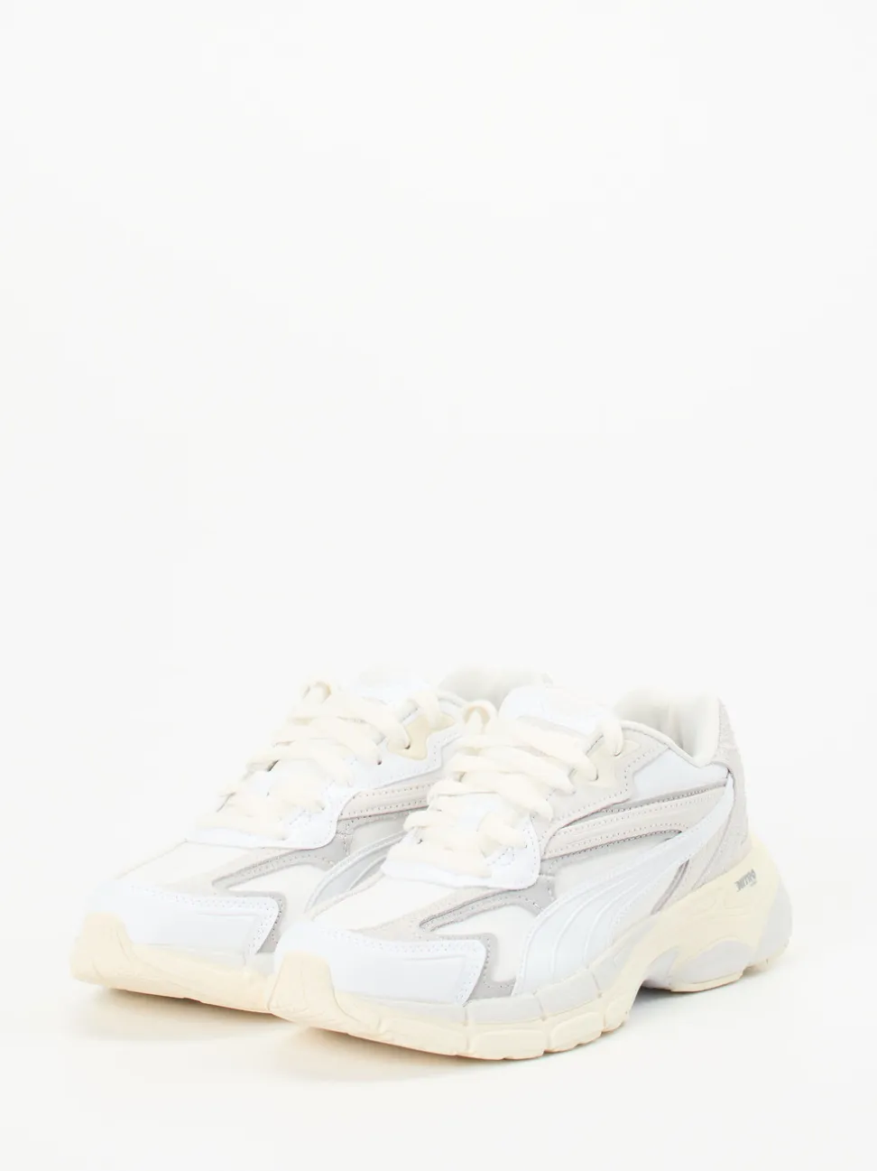 Puma – Chunky Sneaker aus Textil und Wildleder Offwhite