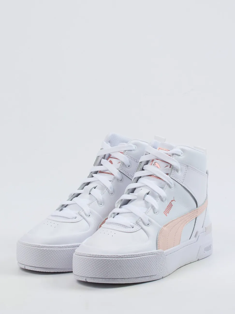 Puma – High-Top Sneaker aus Synthetikleder Weiß