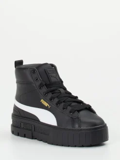 Puma – High-Top Sneaker aus Leder in Schwarz