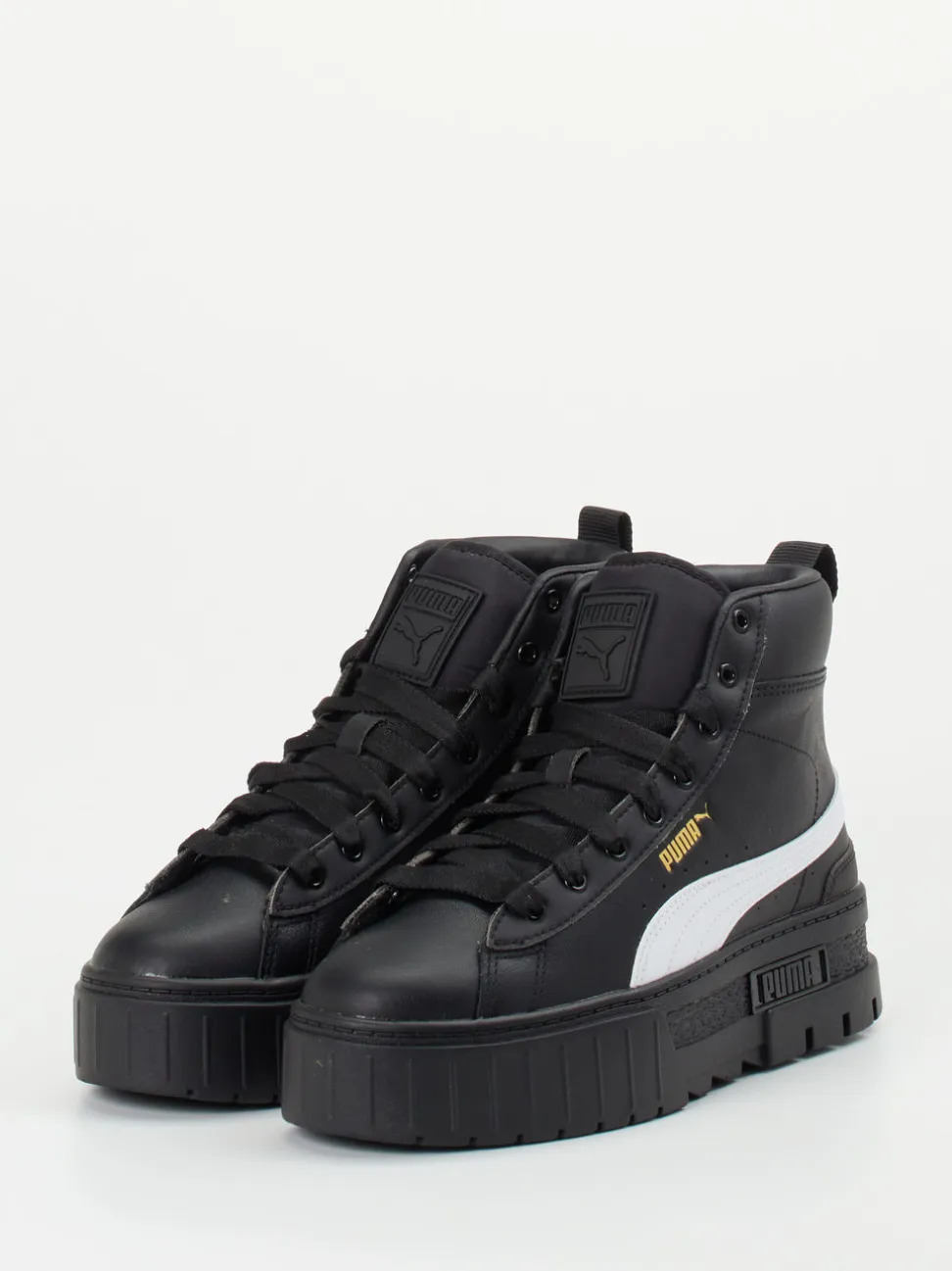 Puma – High-Top Sneaker aus Leder in Schwarz