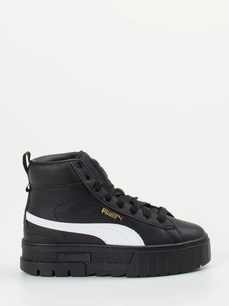 Puma – High-Top Sneaker aus Leder in Schwarz