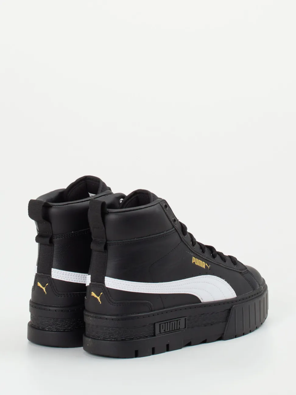 Puma – High-Top Sneaker aus Leder in Schwarz
