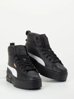 Puma – High-Top Sneaker aus Leder in Schwarz
