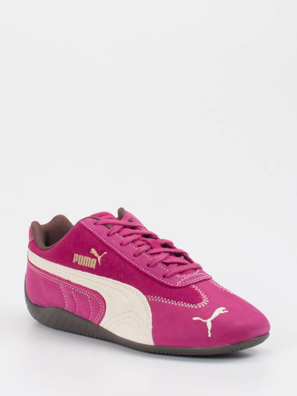 Puma – Low-Top Sneaker aus Veloursleder Pink