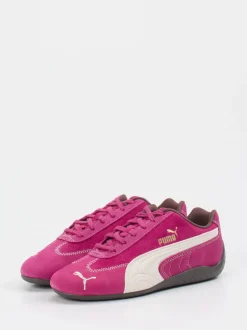 Puma – Low-Top Sneaker aus Veloursleder Pink