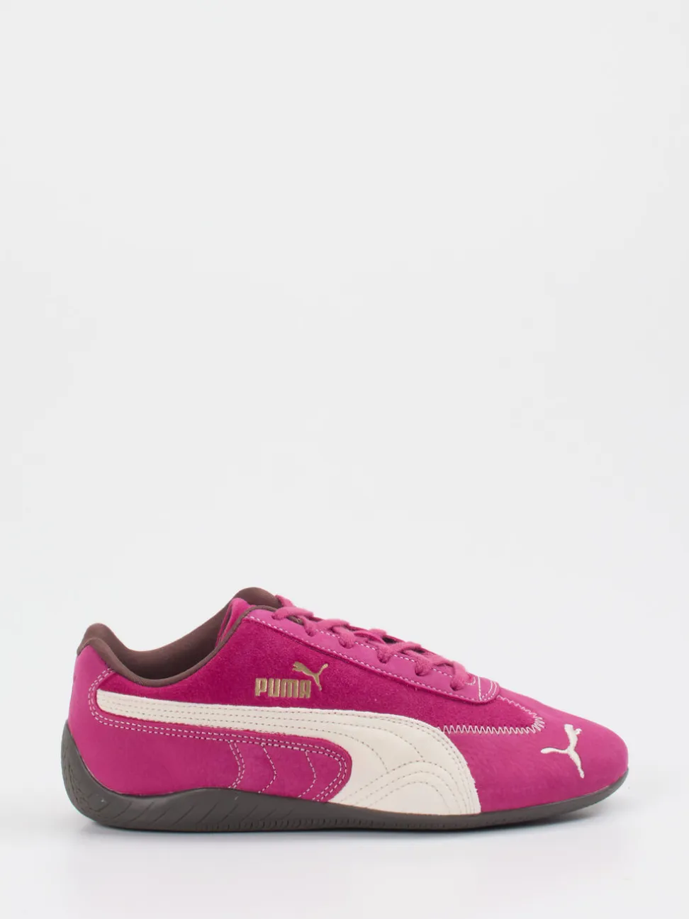 Puma – Low-Top Sneaker aus Veloursleder Pink