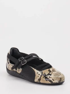 Puma – Mary Jane Ballerinas aus Leder Snake-Optik