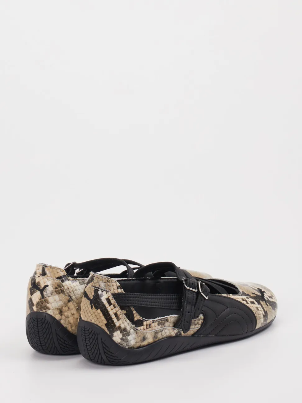 Puma – Mary Jane Ballerinas aus Leder Snake-Optik