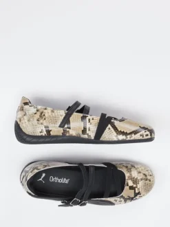 Puma – Mary Jane Ballerinas aus Leder Snake-Optik