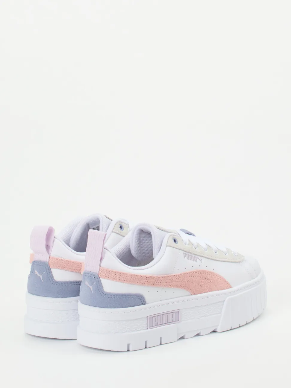 Puma – Plateau-Sneaker aus Leder in Weiß