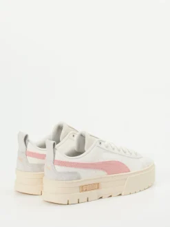 Puma – Plateau-Sneaker aus Leder in Off-White