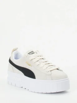 Puma – Plateau-Sneaker aus Veloursleder Beige