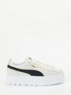 Puma – Plateau-Sneaker aus Veloursleder Beige