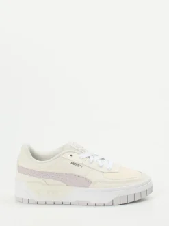 Puma – Platform Sneaker aus Leder in Cremeweiß