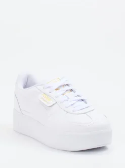 Puma – Platform Sneaker aus Glattleder Weiß