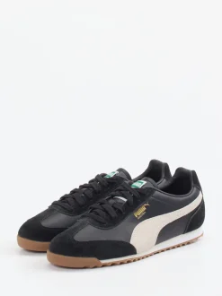 Puma – Retro-Sneaker aus Leder schwarz