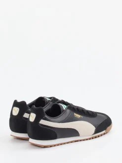 Puma – Retro-Sneaker aus Leder schwarz