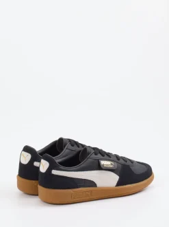 Puma – Retro-Sneaker aus Leder in Schwarz