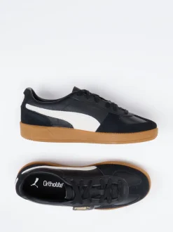 Puma – Retro-Sneaker aus Leder in Schwarz
