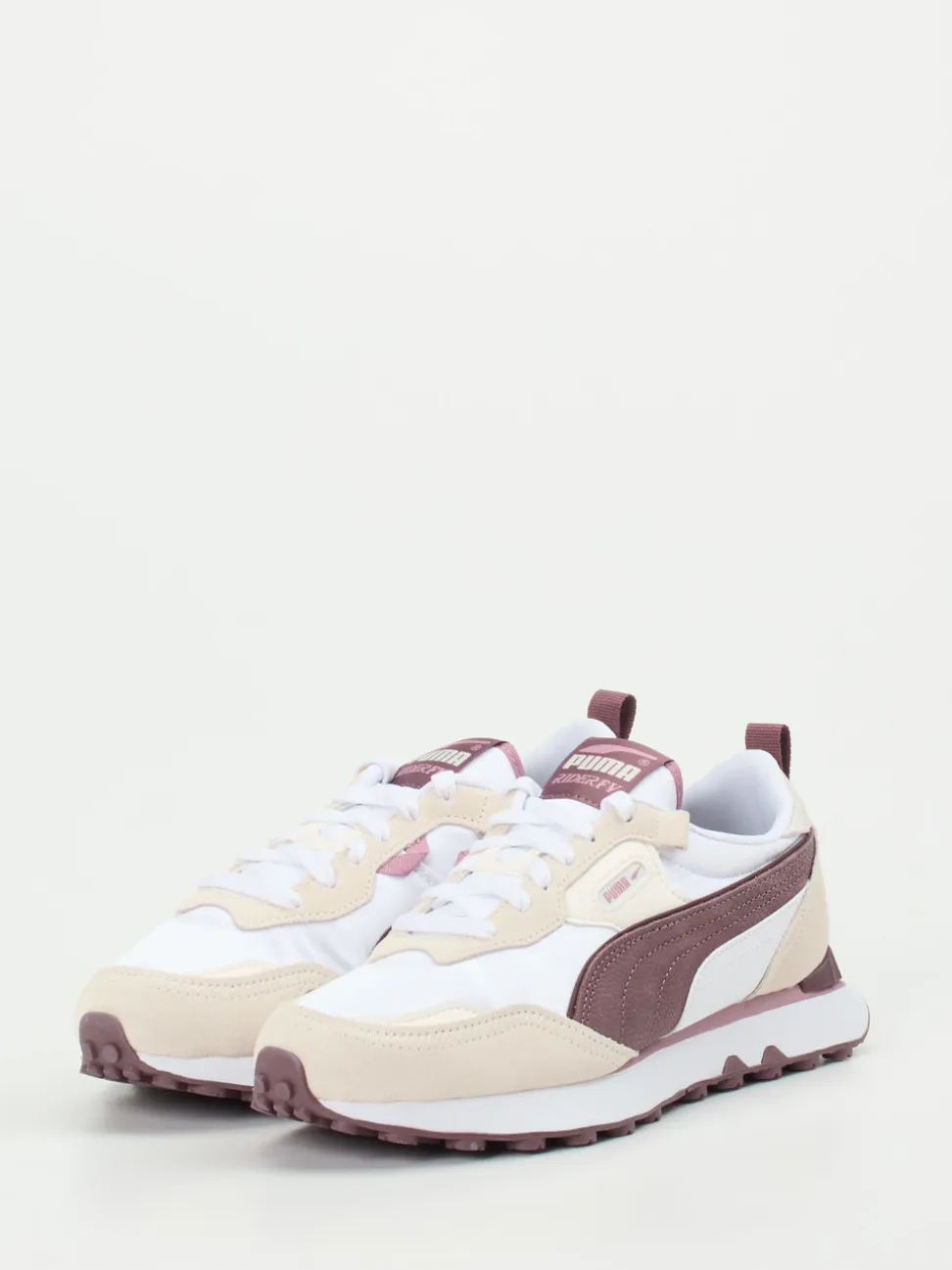 Puma – Retro-Sneaker aus Textil und Veloursleder Pflaume