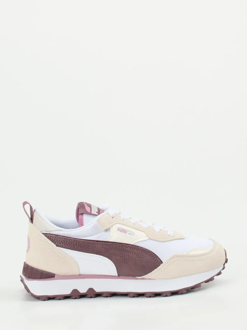 Puma – Retro-Sneaker aus Textil und Veloursleder Pflaume