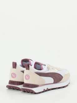 Puma – Retro-Sneaker aus Textil und Veloursleder Pflaume
